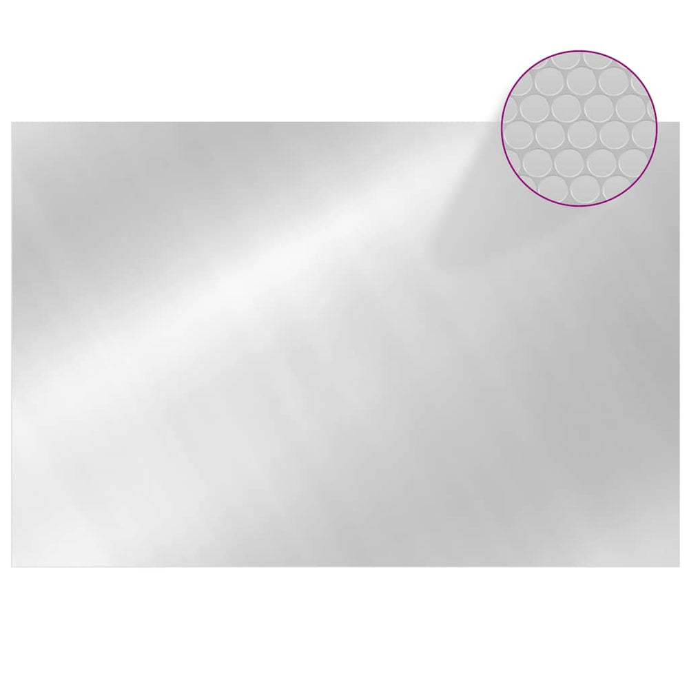 Rechteckige Poolabdeckung 600x400 cm Silber