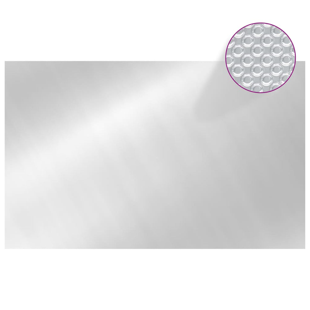 Rechteckige Poolabdeckung 800x500 cm Silber