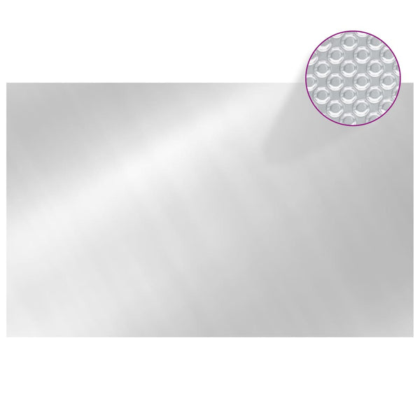Rechteckige Poolabdeckung 800x500 cm Silber