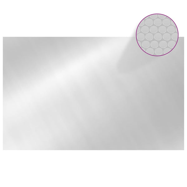 Rechteckige Poolabdeckung 800x500 cm Silber