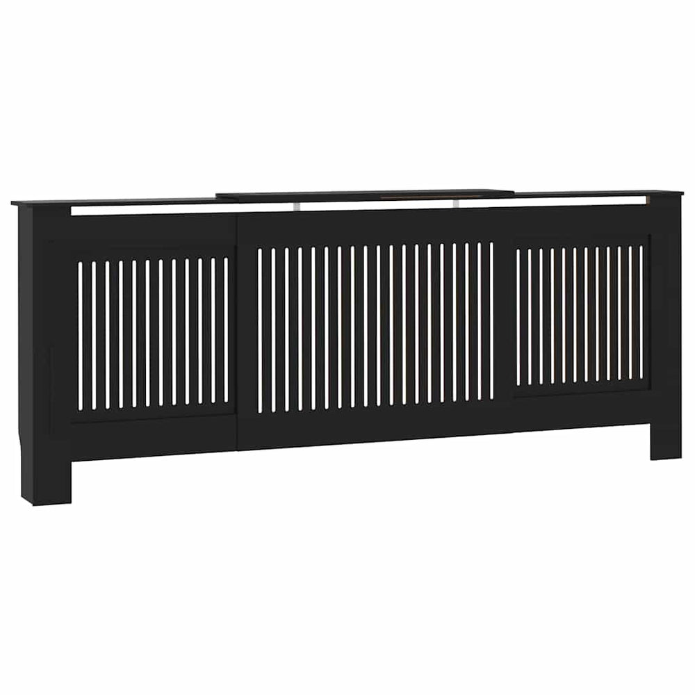 Schwarze Heizkörperverkleidung 205 cm