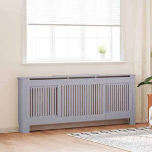 Graue Heizkörperverkleidung MDF 205 cm