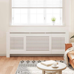 Cache-radiateur en MDF vidaXL blanc 205 cm