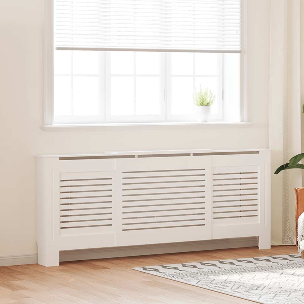 Cache-radiateur en MDF vidaXL blanc 205 cm