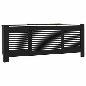 Schwarze Heizkörperverkleidung MDF 205 cm