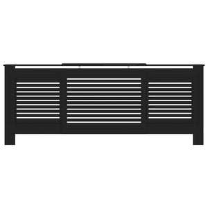 Schwarze Heizkörperverkleidung MDF 205 cm
