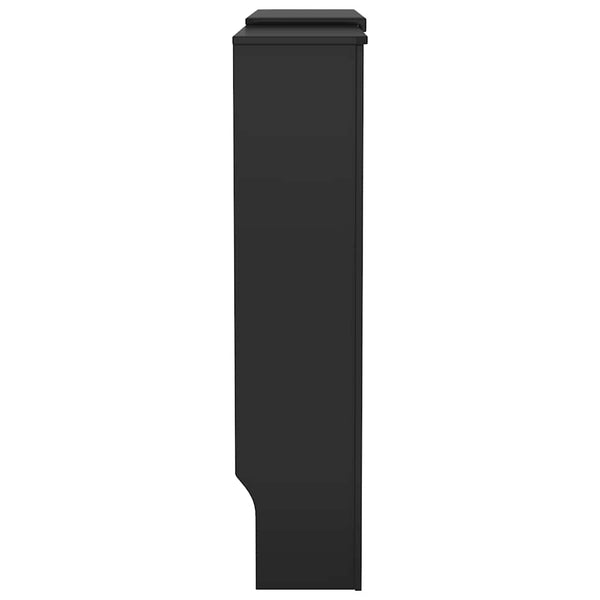 Schwarze Heizkörperverkleidung MDF 205 cm