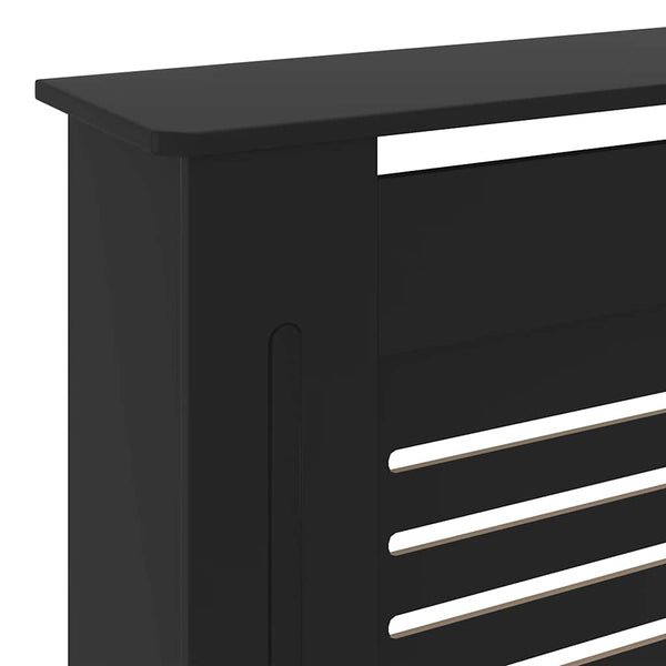 Schwarze Heizkörperverkleidung MDF 205 cm