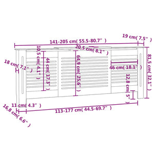 Heizkörperverkleidung MDF 205 cm