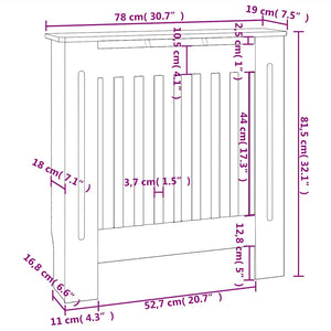78 cm Heizkörperverkleidung aus Holzwerkstoff