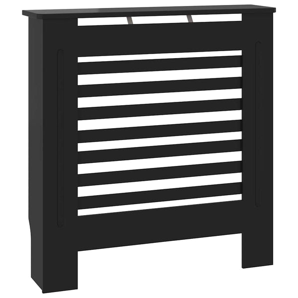 Schwarze Heizkörperverkleidung MDF 78 cm
