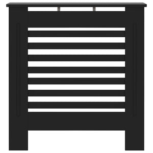 Schwarze Heizkörperverkleidung MDF 78 cm