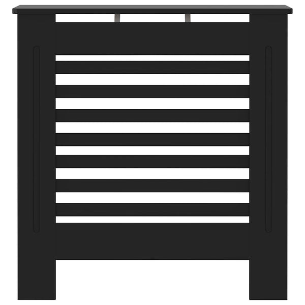 Schwarze Heizkörperverkleidung MDF 78 cm