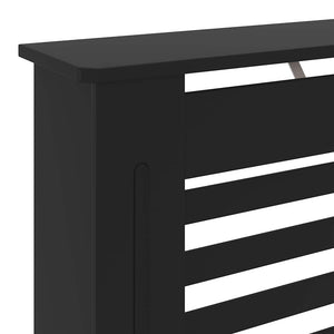 Schwarze Heizkörperverkleidung MDF 78 cm
