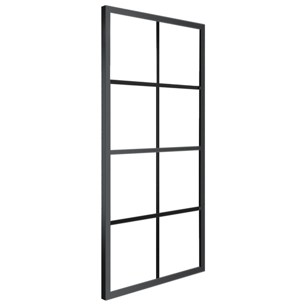 Schiebetür Aluminium und ESG-Glas mit Beschlägen 76x205 cm