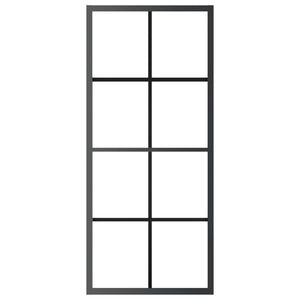 Schiebetür Aluminium und ESG-Glas mit Beschlägen 76x205 cm