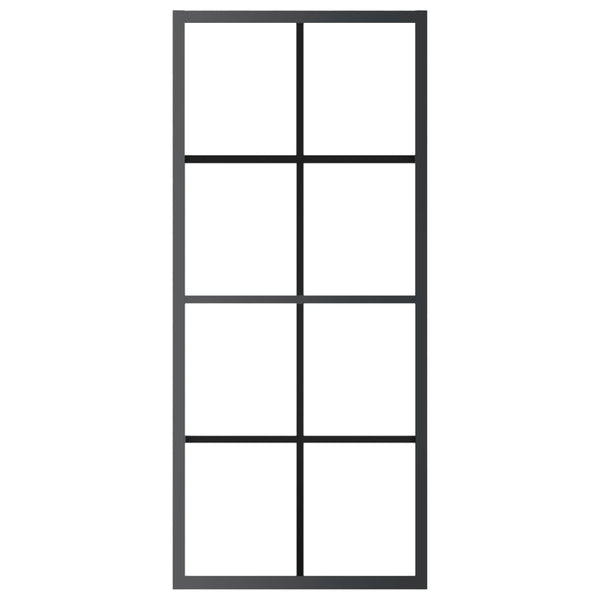 Schiebetür Aluminium und ESG-Glas mit Beschlägen 76x205 cm