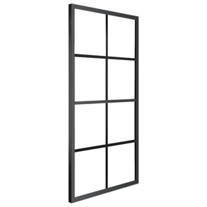 Schiebetür Aluminium und ESG-Glas mit Beschlägen 76x205 cm