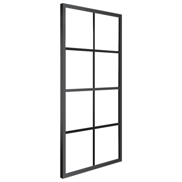 Schiebetür Aluminium und ESG-Glas mit Beschlägen 76x205 cm