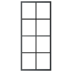 Schiebetür Aluminium und ESG-Glas mit Beschlägen 76x205 cm