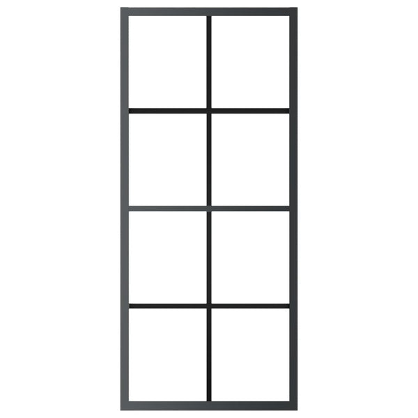 Schiebetür Aluminium und ESG-Glas mit Beschlägen 76x205 cm