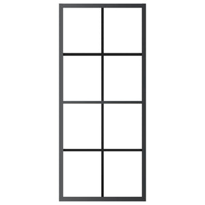 Schiebetür Aluminium und ESG-Glas mit Beschlägen 76x205 cm