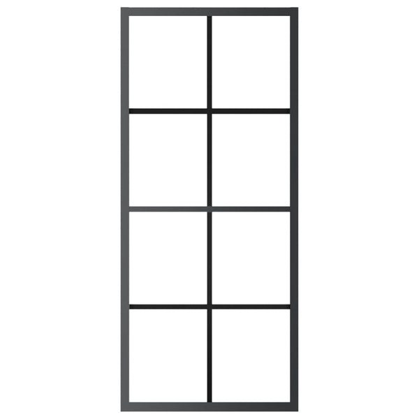 Schiebetür Aluminium und ESG-Glas mit Beschlägen 76x205 cm