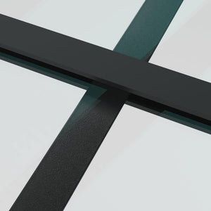 Schiebetür Aluminium und ESG-Glas mit Beschlägen 90x205 cm