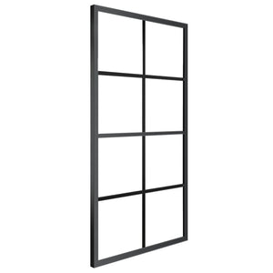 Schiebetür Aluminium und ESG-Glas mit Beschlägen 90x205 cm