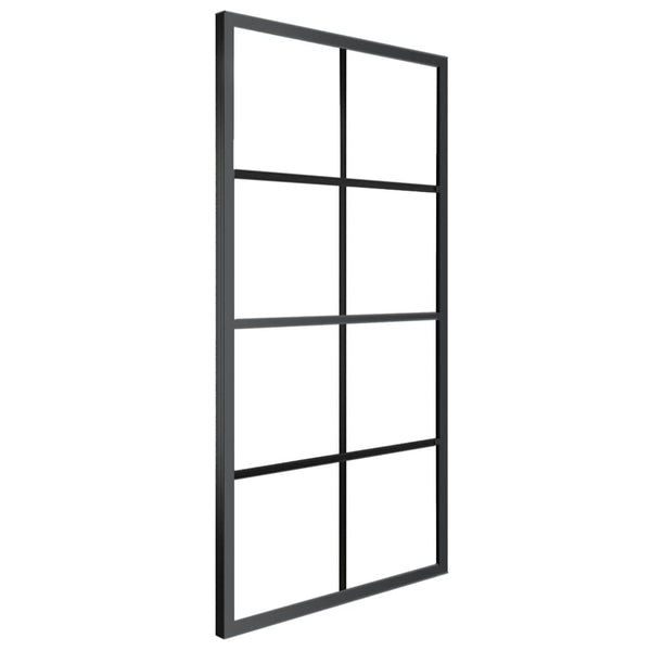 Schiebetür Aluminium und ESG-Glas mit Beschlägen 90x205 cm