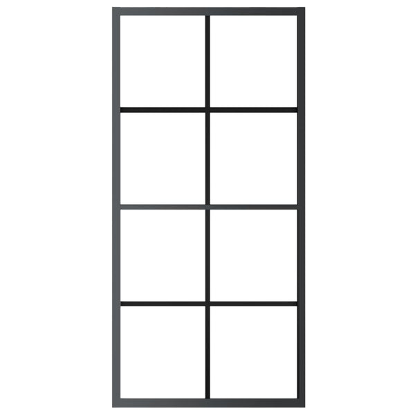 Schiebetür Aluminium und ESG-Glas mit Beschlägen 90x205 cm