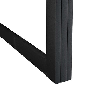 Schiebetür Aluminium und ESG-Glas mit Beschlägen 90x205 cm