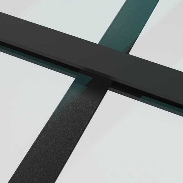 Schiebetür Aluminium und ESG-Glas mit Beschlägen 90x205 cm