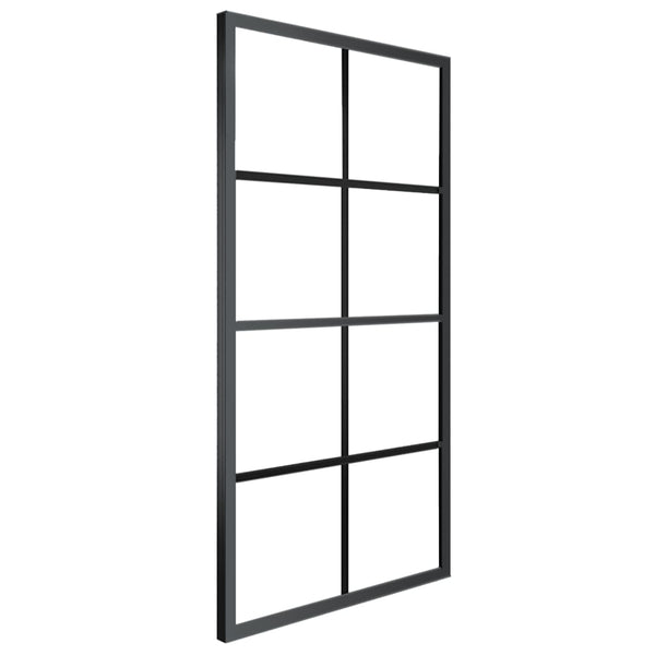 Schiebetür Aluminium und ESG-Glas mit Beschlägen 90x205 cm