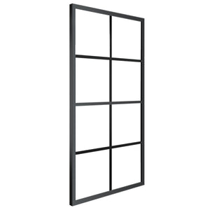 Schiebetür Aluminium und ESG-Glas mit Beschlägen 90x205 cm