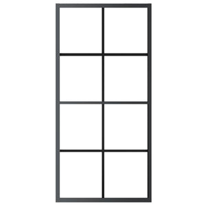Schiebetür Aluminium und ESG-Glas mit Beschlägen 90x205 cm