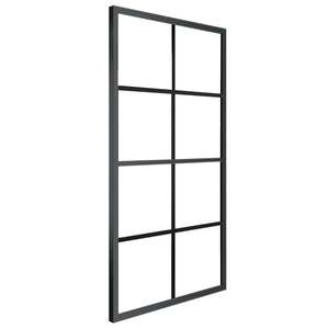 Schiebetür Aluminium und ESG-Glas mit Beschlägen  90x205 cm