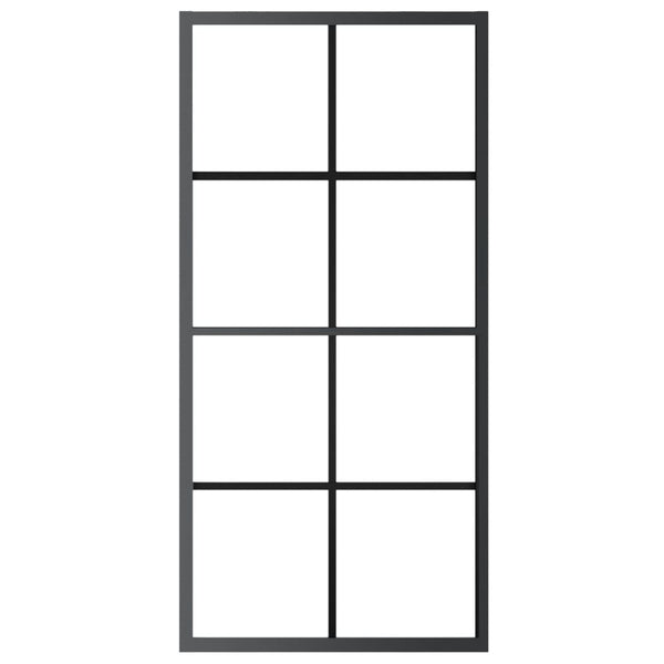 Schiebetür Aluminium und ESG-Glas mit Beschlägen  90x205 cm