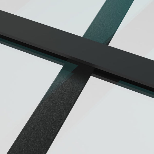 Schiebetür Aluminium und ESG-Glas mit Beschlägen 102,5x205 cm