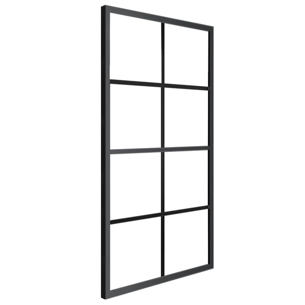 Schiebetür Aluminium und ESG-Glas mit Beschlägen 102,5x205 cm