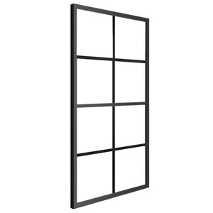 Schiebetür Aluminium und ESG-Glas mit Beschlägen 102,5x205 cm