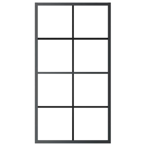 Schiebetür Aluminium und ESG-Glas mit Beschlägen 102,5x205 cm
