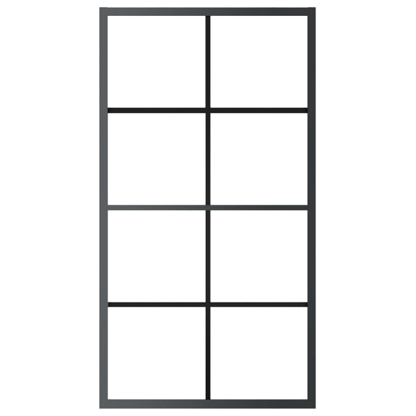 Schiebetür Aluminium und ESG-Glas mit Beschlägen 102,5x205 cm