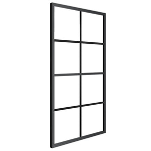 Schiebetür Aluminium und ESG-Glas mit Beschlägen 102,5x205 cm
