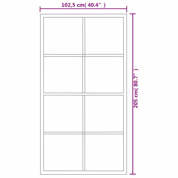 Schiebetür Aluminium und ESG-Glas mit Beschlägen 102,5x205 cm