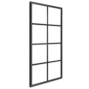 Schiebetür Aluminium und ESG-Glas mit Beschlägen 102,5x205 cm
