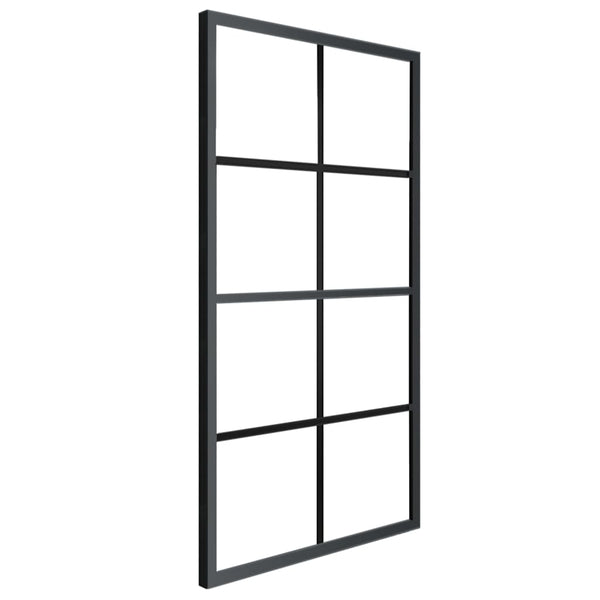 Schiebetür Aluminium und ESG-Glas mit Beschlägen 102,5x205 cm