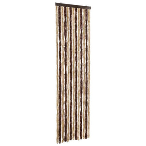 Insektenschutz-Vorhang Beige und Hellbraun 56x200 cm Chenille