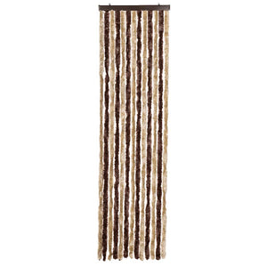 Insektenschutz-Vorhang Beige und Hellbraun 56x200 cm Chenille