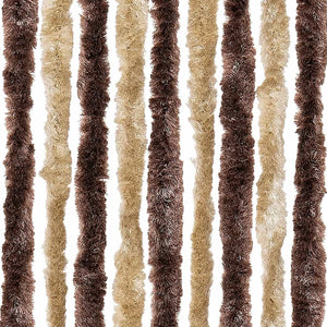 Insektenschutz-Vorhang Beige und Hellbraun 56x200 cm Chenille